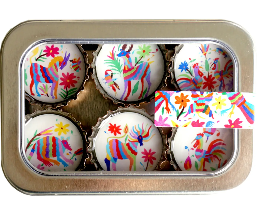 Upcycled Bottle Cap Magnets - Otomi