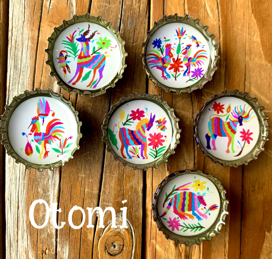 Upcycled Bottle Cap Magnets - Otomi