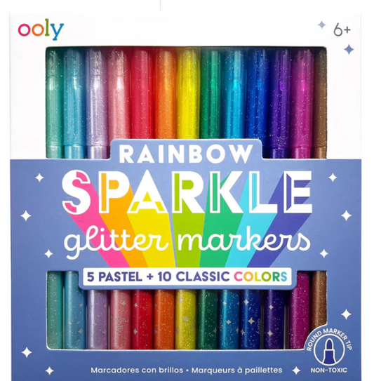 Rainbow Sparkle Glitter Markers