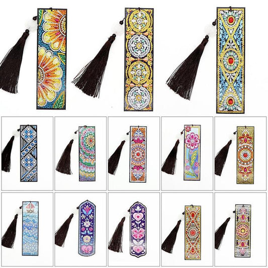 Set of 12 Diamond Painting Bookmark Kits - Stocking Stuffers